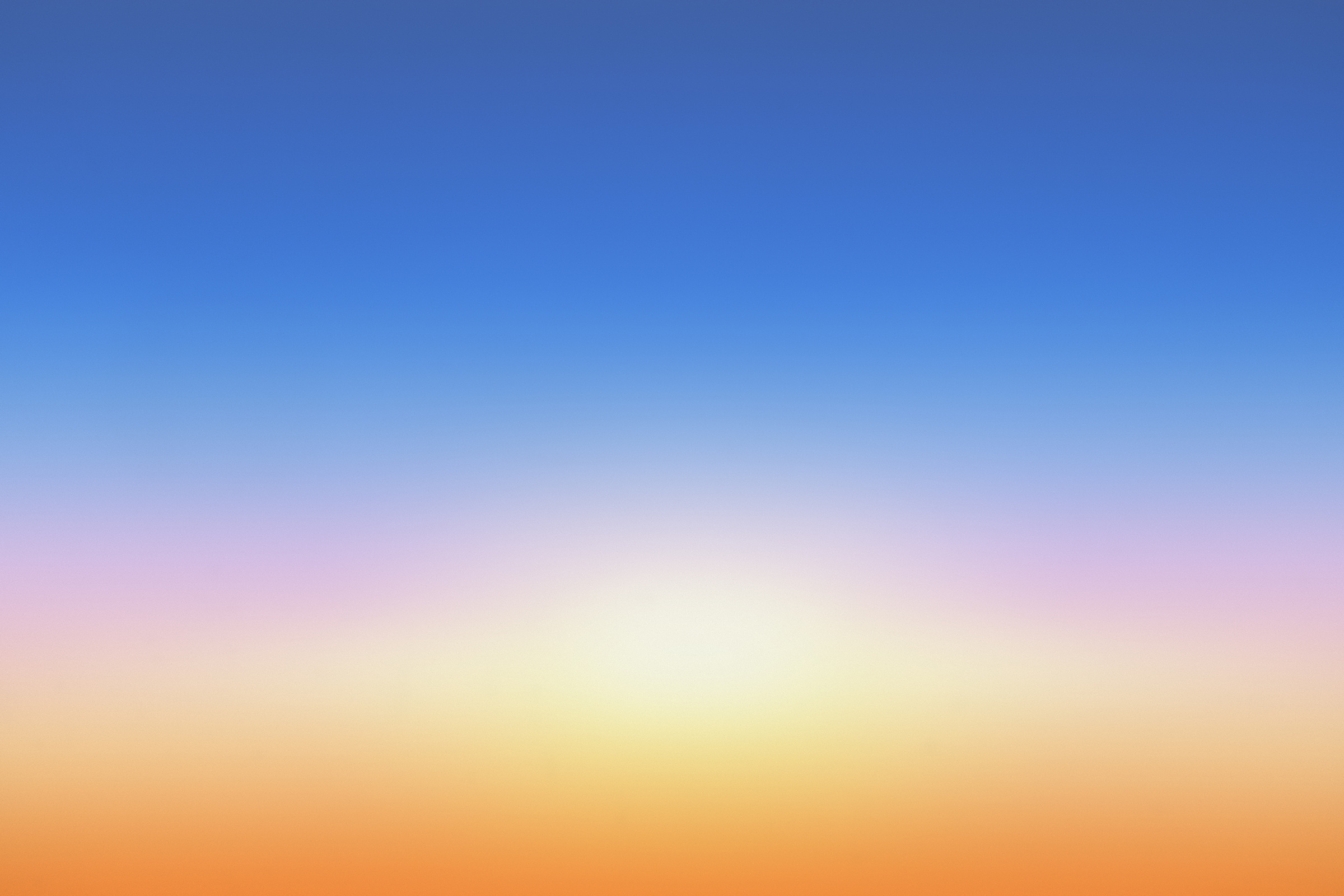 Sky gradient from blue to orange sunset